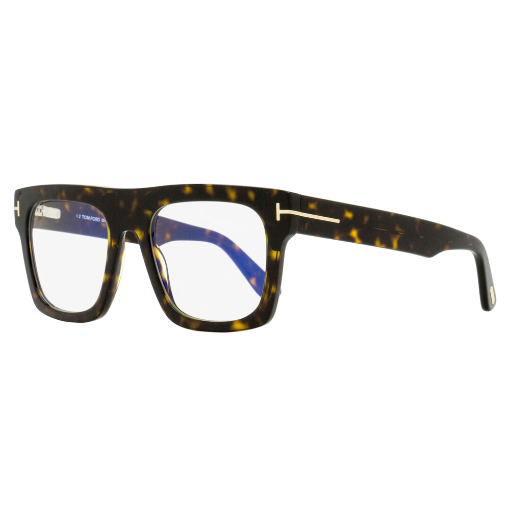 Tom Ford Square Clip-on Eyeglasses TF6068-B 052 Dark Havana 53mm FT6068